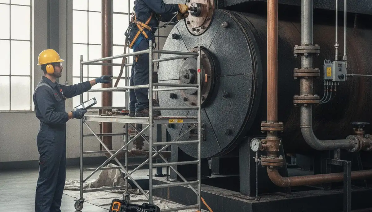 Boiler repair technician servicing a home in Saint Petersburg, FL