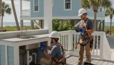 Plumber repairing a pipe in Saint Petersburg, FL for emergency plumbing service