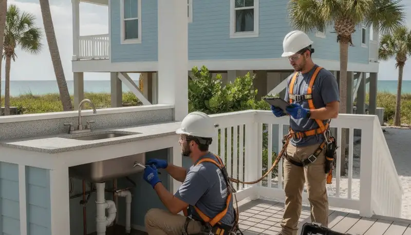 Plumber repairing a pipe in Saint Petersburg, FL for emergency plumbing service