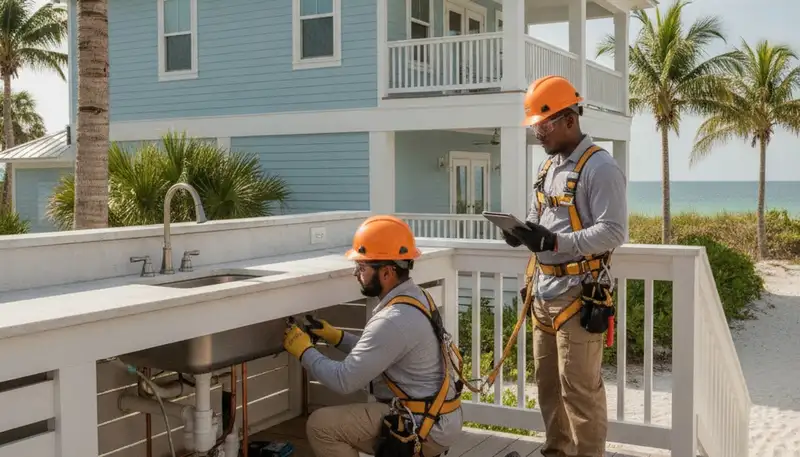 Plumber repairing a pipe in Saint Petersburg, FL for fast residential plumbing service
