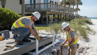 Plumber repairing a leak in Saint Petersburg, FL for emergency plumbing service
