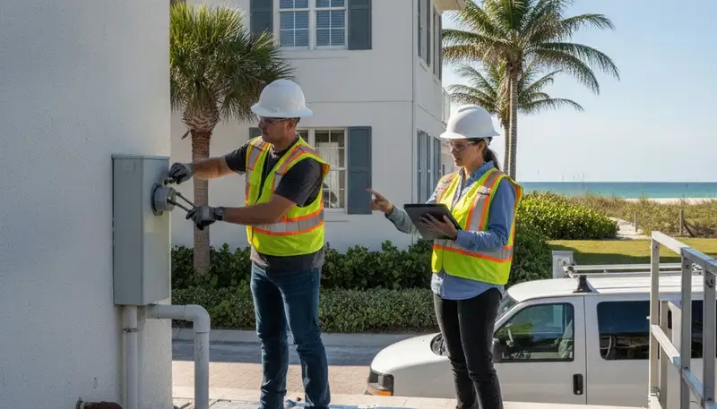 Plumber repairing pipe in Saint Petersburg, FL for fast plumbing service