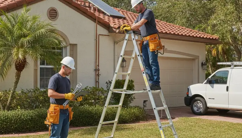 Plumber repairing a pipe in Saint Petersburg, FL for professional plumbing repair service