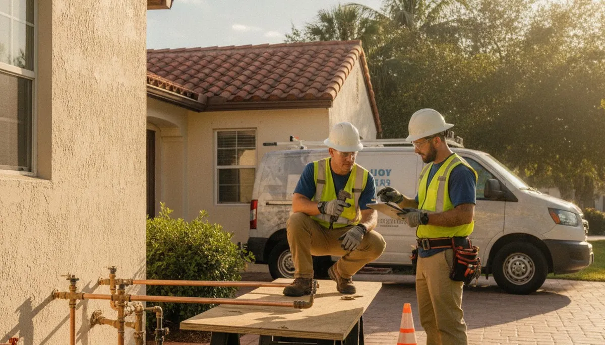 Plumber repairing a leak in Saint Petersburg, FL for reliable plumbing repair service