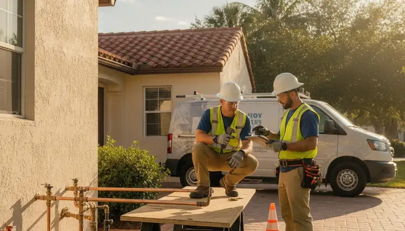 Plumber repairing a leak in Saint Petersburg, FL for reliable plumbing repair service