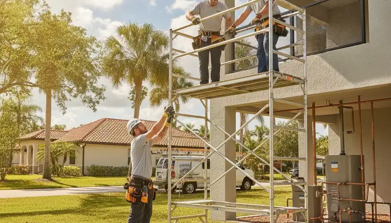 Plumber repairing pipes in Saint Petersburg, FL for residential plumbing service
