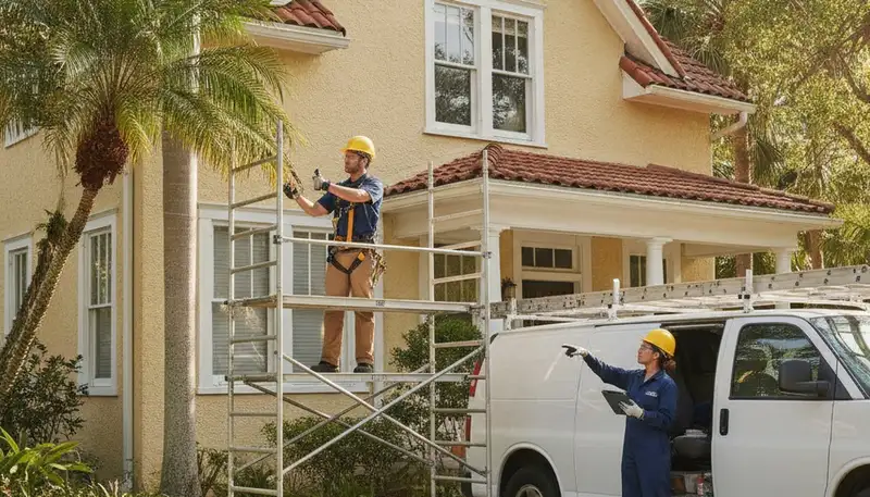 Plumber repairing a pipe in Saint Petersburg, FL for plumbing repair service