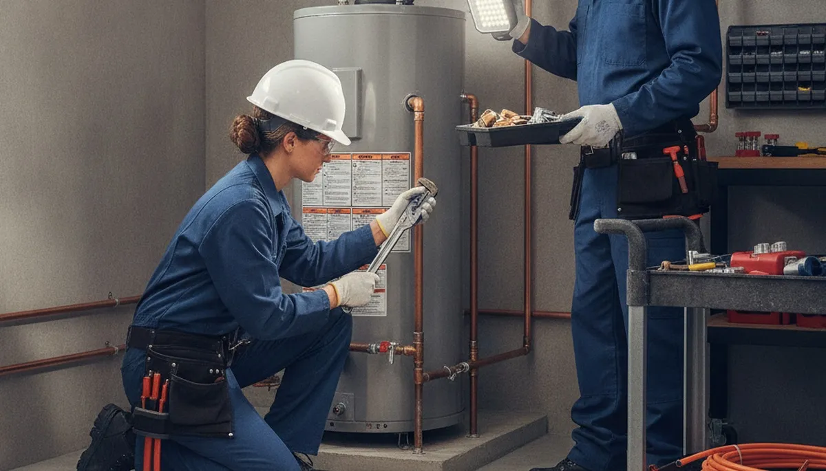 Plumber repairing a leak in Saint Petersburg, FL home for reliable plumbing repair service