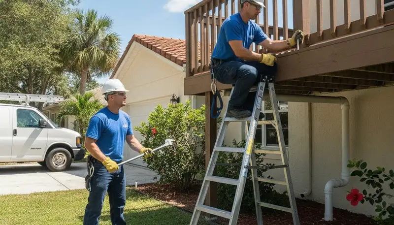 Plumber repairing a pipe in Saint Petersburg, FL for reliable residential plumbing service