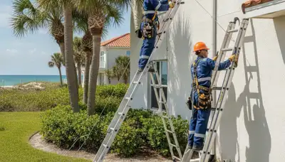 Plumber repairing a pipe in Saint Petersburg, FL for fast plumbing repair service