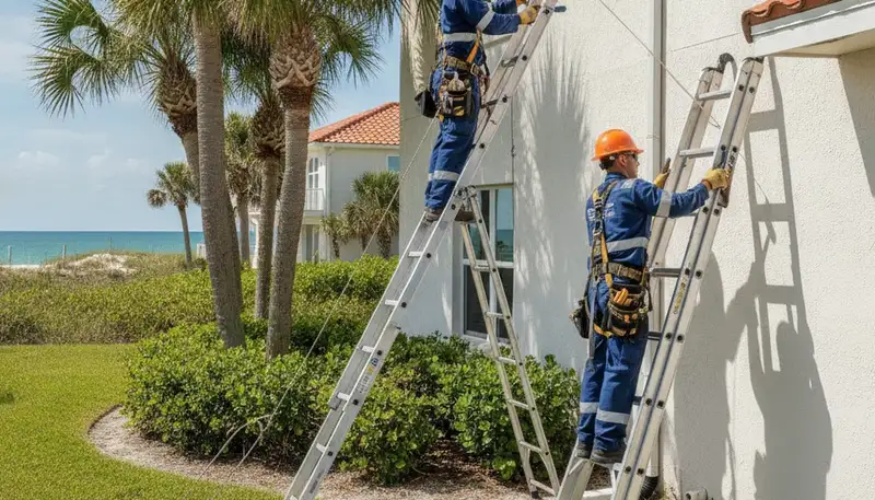 Plumber repairing a pipe in Saint Petersburg, FL for fast plumbing repair service