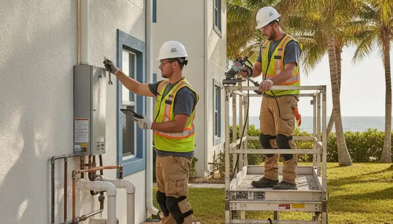 Plumber repairing sink in Saint Petersburg, FL for residential plumbing service