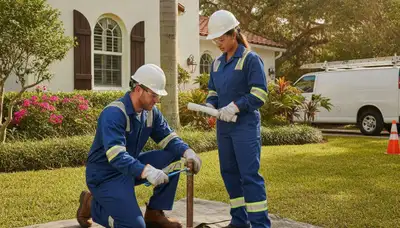 Plumber repairing a sink in Saint Petersburg, FL for residential plumbing service