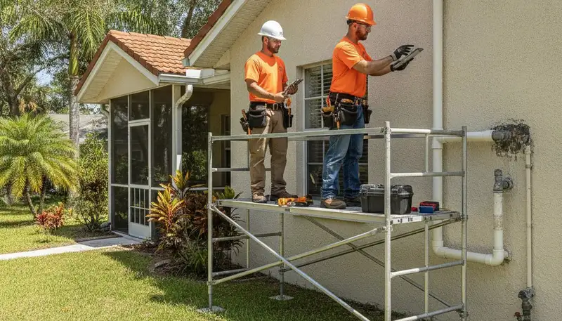 Plumber repairing a pipe in Saint Petersburg, FL for reliable plumbing service