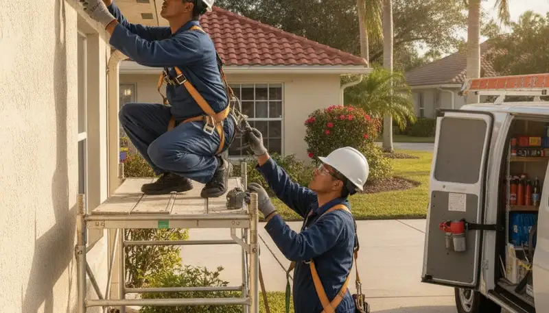 Plumber repairing a sink in Saint Petersburg, FL for a plumbing repair service