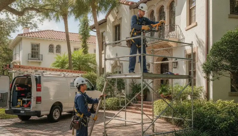 Plumber repairing a pipe in Saint Petersburg, FL for residential plumbing service