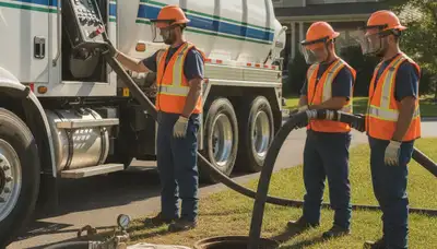 Septic pumping service truck for Saint Petersburg, FL plumbing repairs and maintenance